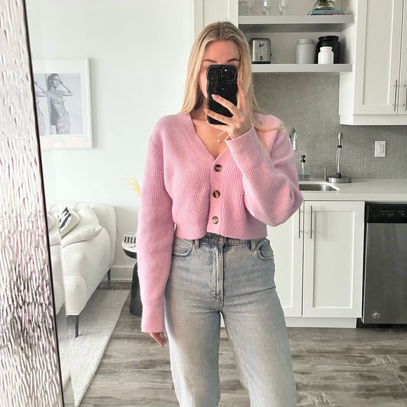 Pink Knit Cardigan - Picture 2 of 2